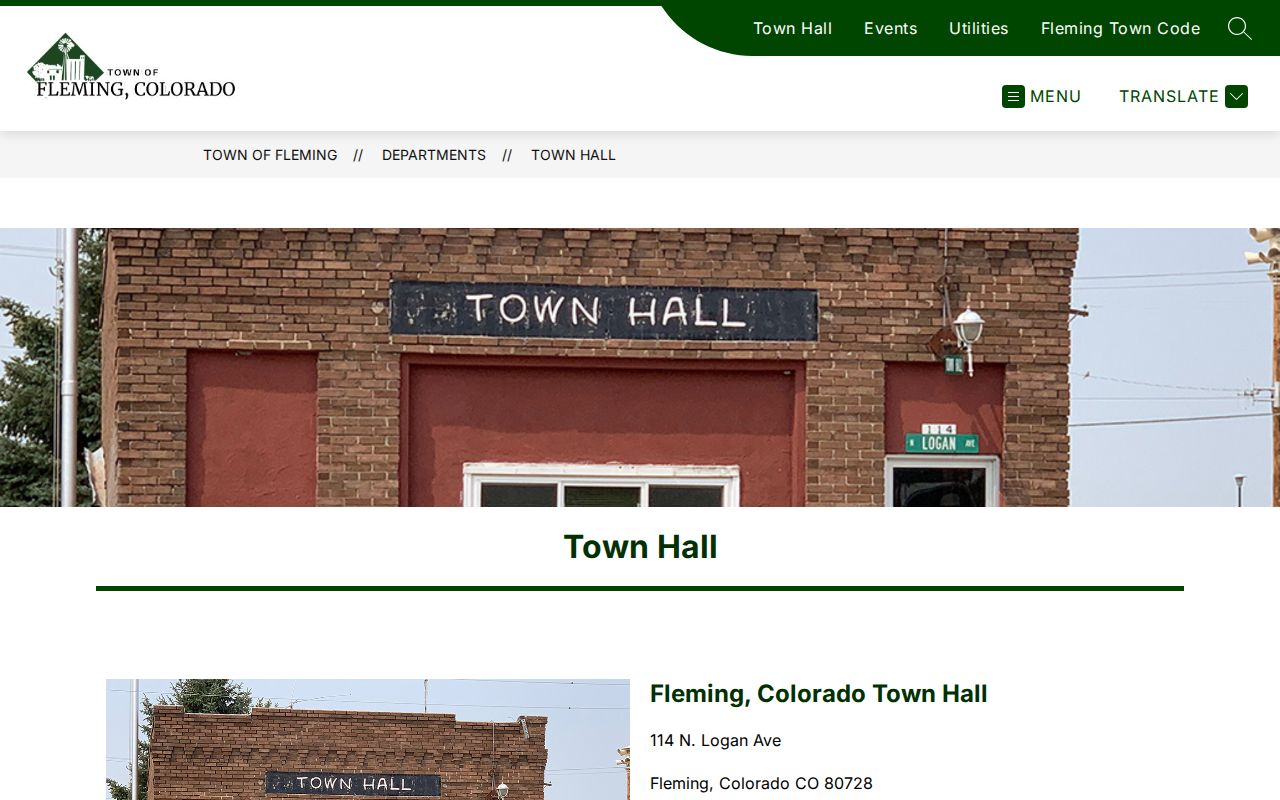 Logan County court schedule fallback through Fleming Town Hall