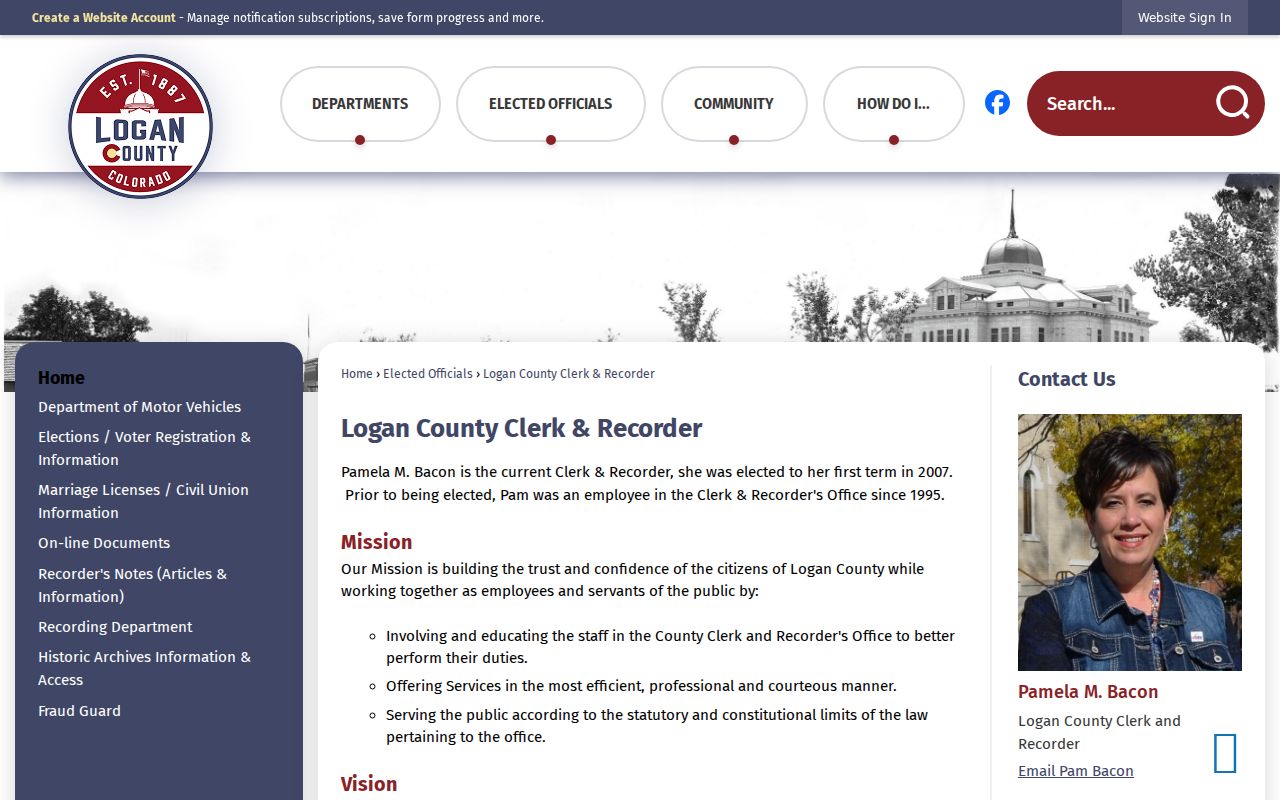 Logan County recorder page distinguished from court docket records