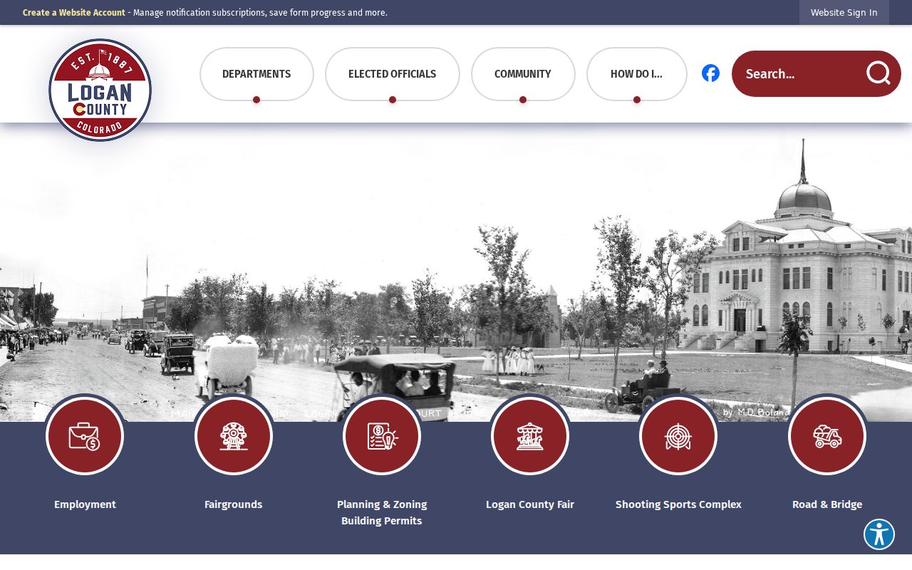 Logan County government page separated from court docket access